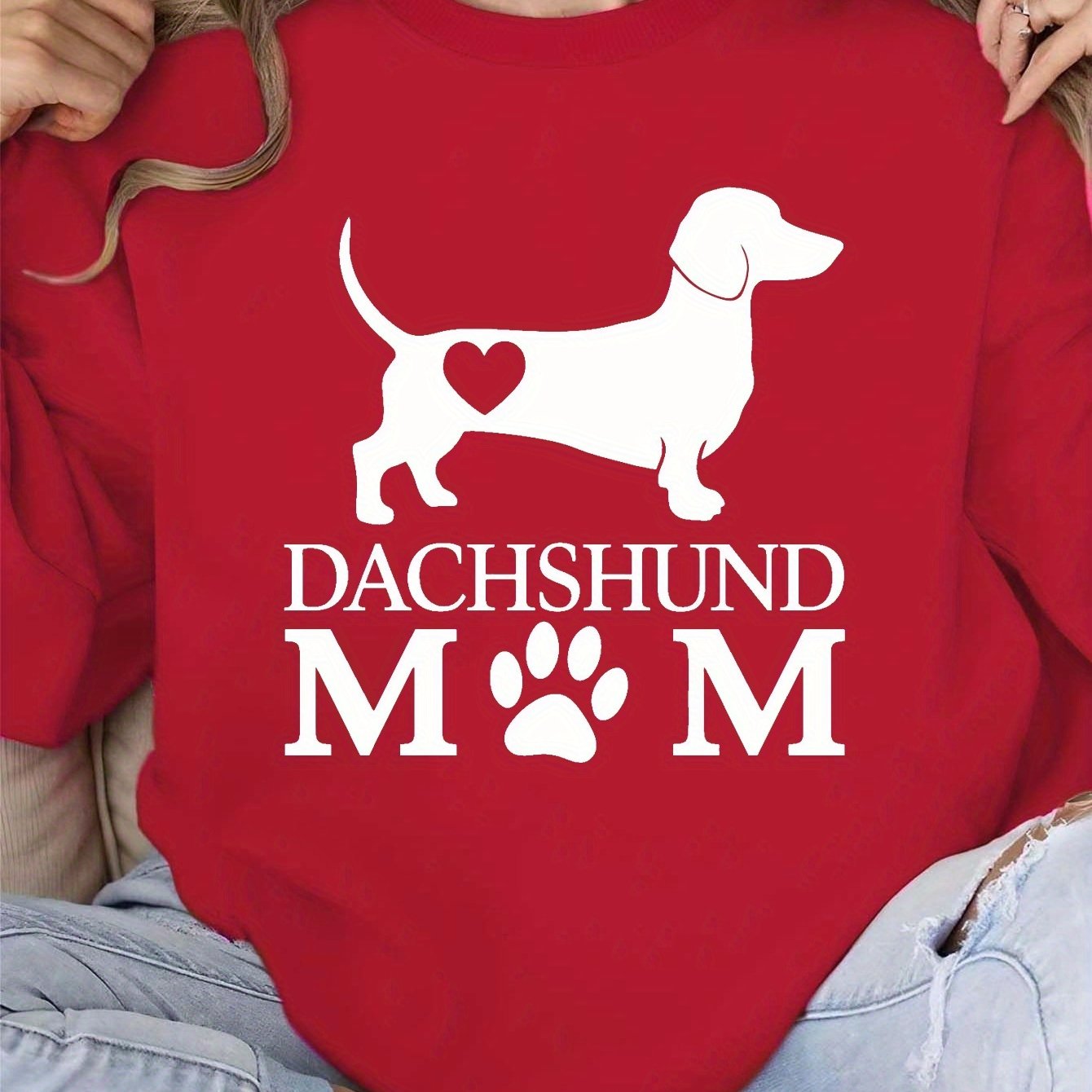 DACHSHUND MOM women's sweatshirts