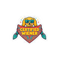 Certified Wiener Kiss-Cut Sticker — Dachshund Vinyl Decal