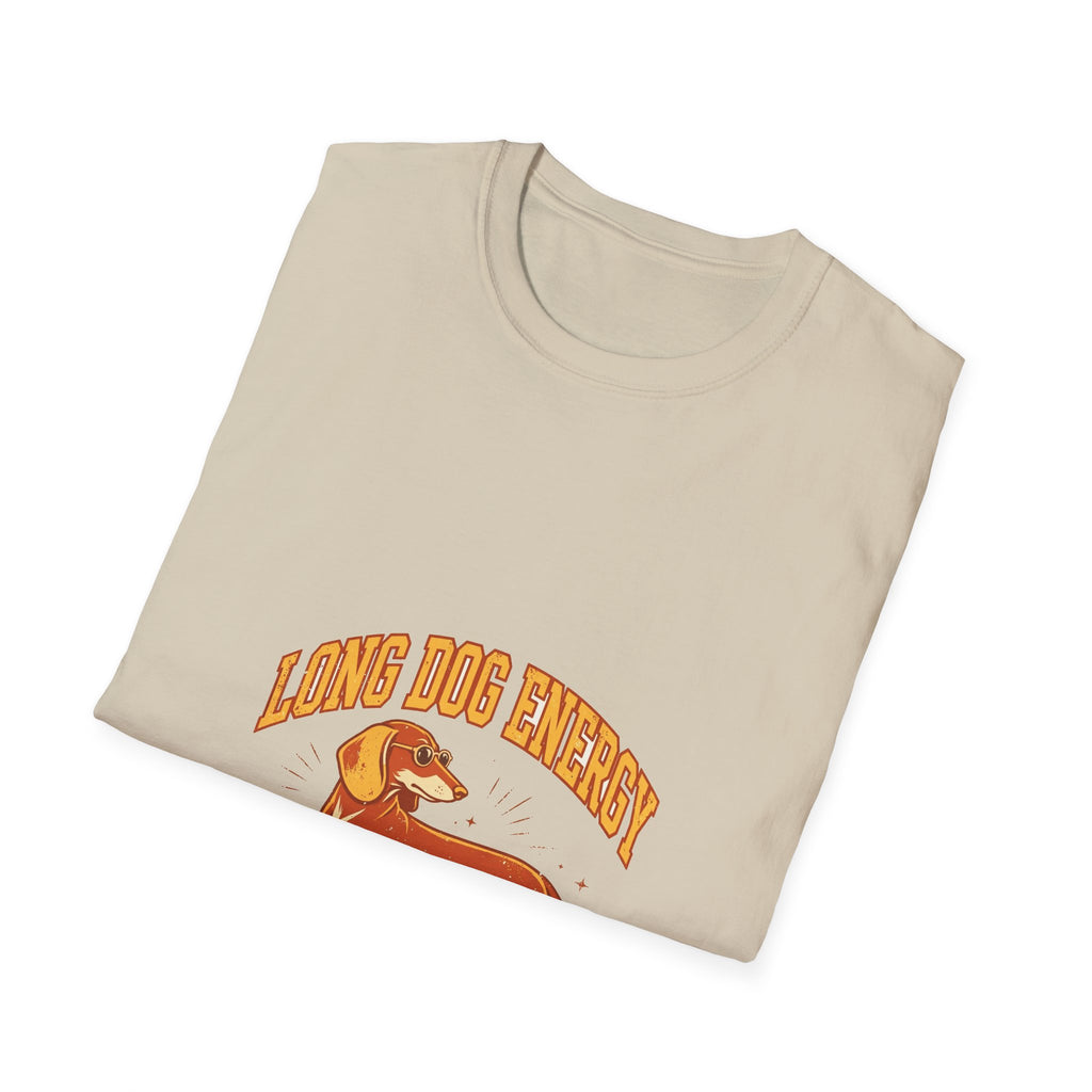 Long Dog Energy T-Shirt — Retro Dachshund Graphic Tee