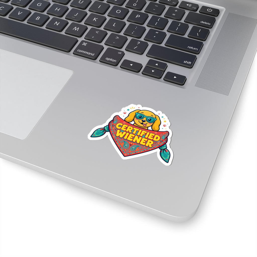 Certified Wiener Kiss-Cut Sticker — Dachshund Vinyl Decal