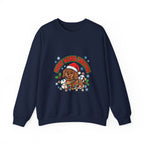 Merry Wiener Christmas Sweatshirt | Santa Dachshund Holiday Crewneck