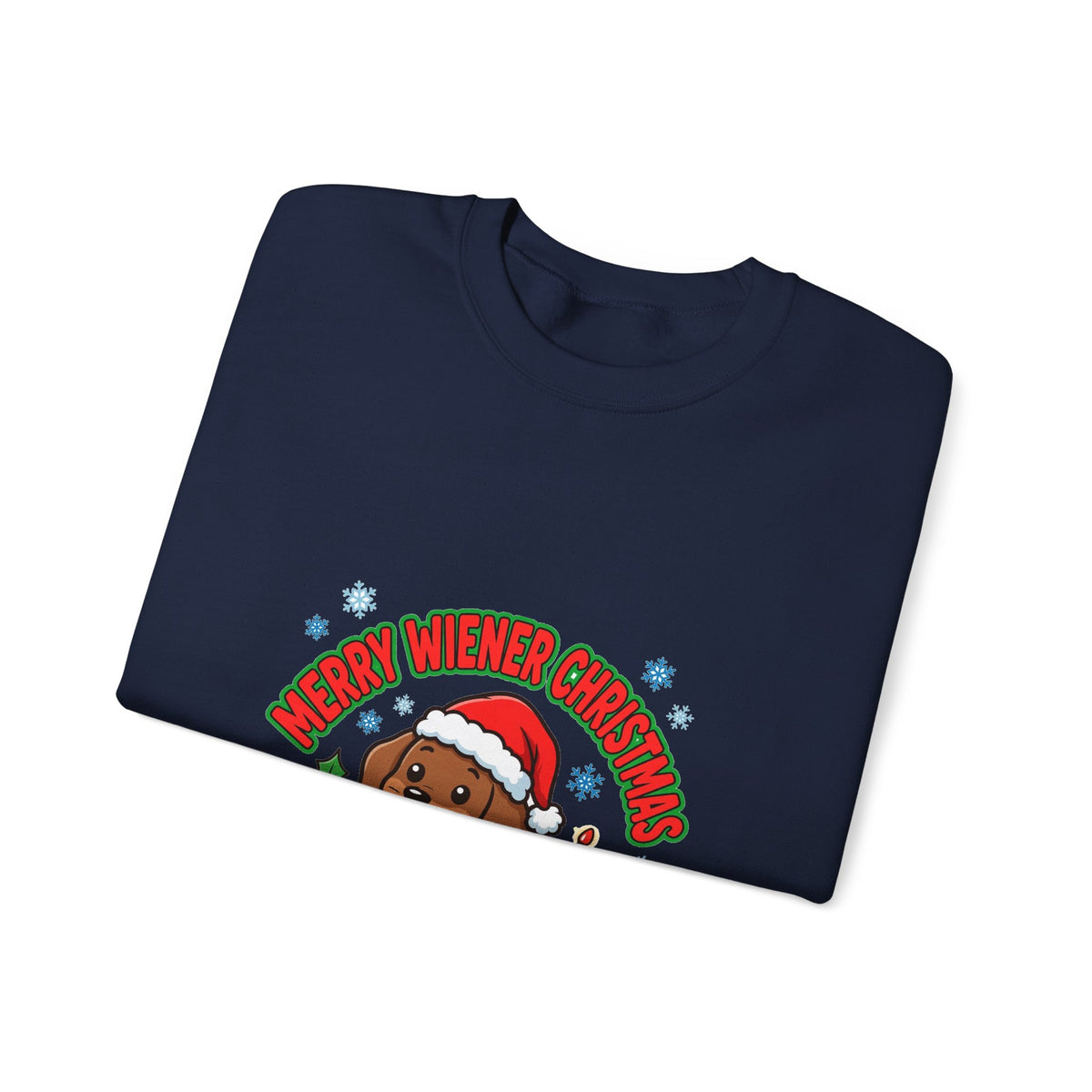 Merry Wiener Christmas Sweatshirt | Santa Dachshund Holiday Crewneck