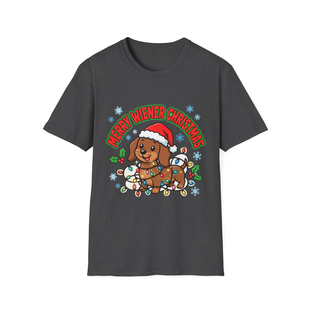 Merry Wiener Christmas T-Shirt | Santa Dachshund Holiday Graphic Tee