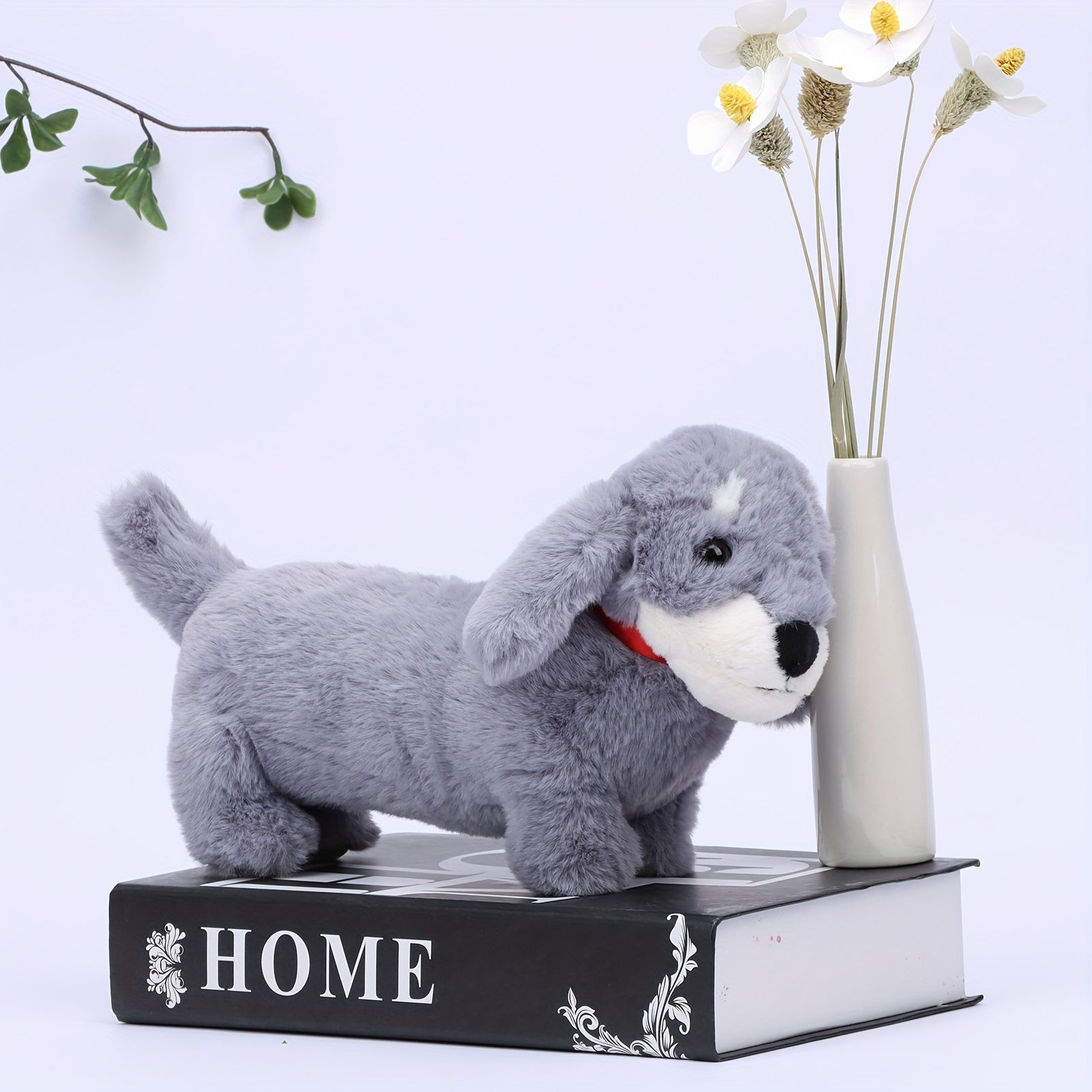 Dachshund Plush Cuddle Buddy – 11" Ultra-Soft Stuffed Doxie in Black, Gray, & Brown