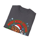 Merry Wiener Christmas T-Shirt | Santa Dachshund Holiday Graphic Tee
