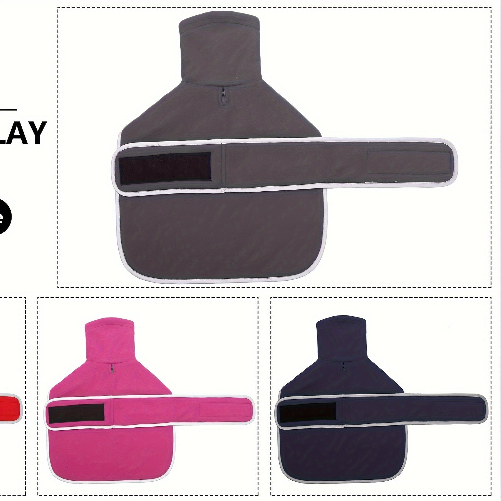 Dachshund Winter Fleece Coat – Padded All-Weather Gray Parka with High-Collar & Reflective Safety Trim