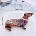 Cute Dachshund Puppy Shaped Hair Claw Clip, Large Size, Non-Slip Strong Hold, Suitable For Women Wear
