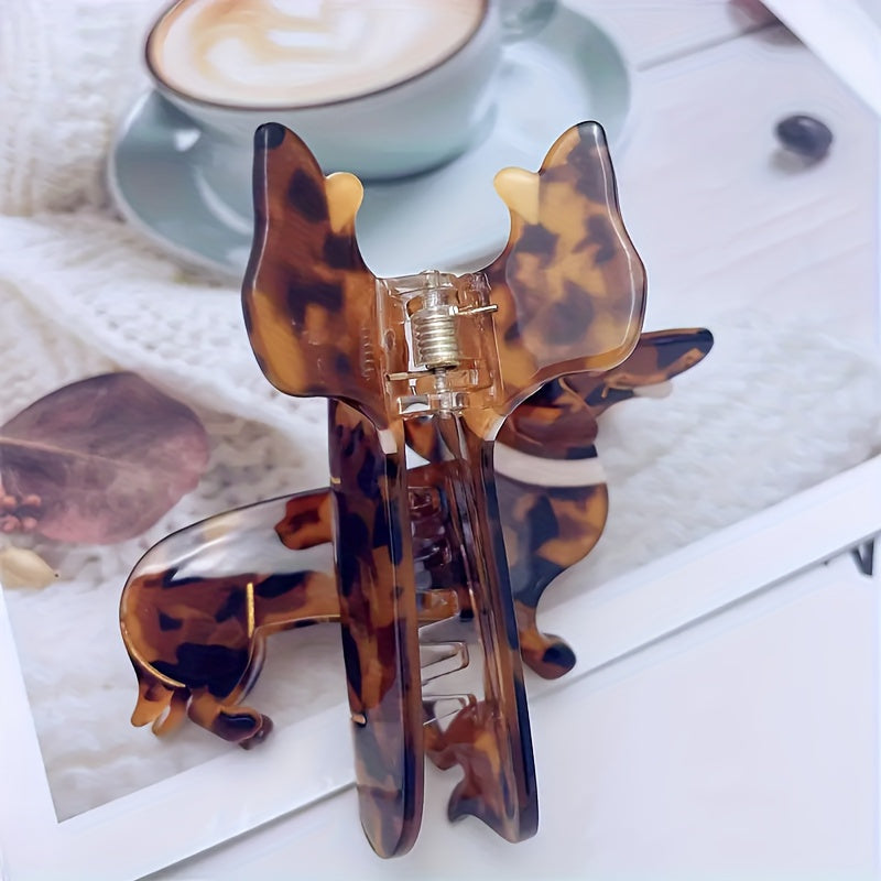 Cute Dachshund Puppy Shaped Hair Claw Clip, Large Size, Non-Slip Strong Hold, Suitable For Women Wear