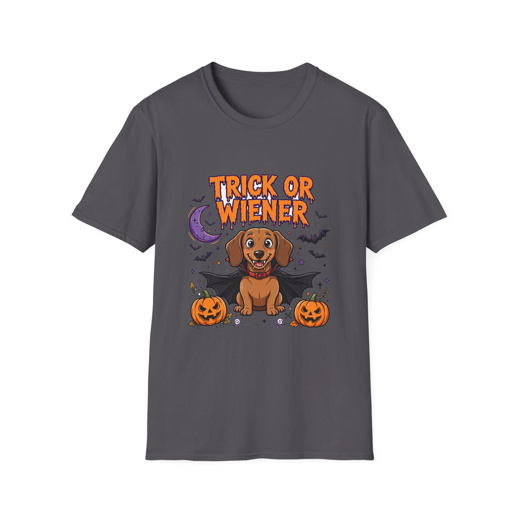 Trick or Wiener T-Shirt | Vampire Dachshund Halloween Graphic Tee