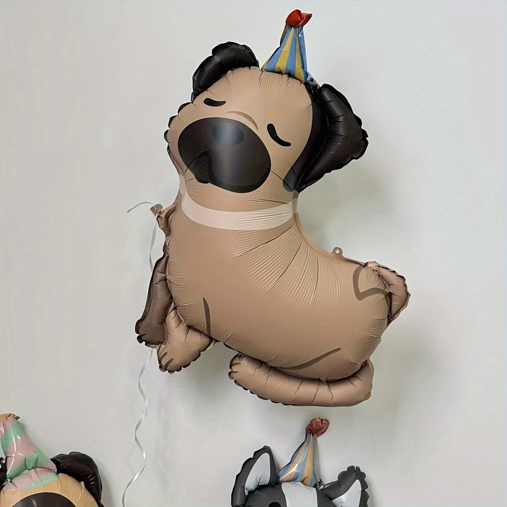 [Dog Birthday Party Balloons] Adorable Pet Birthday Party Balloons - Dachshund, Dalmatian, Husky & Bichon Designs with Stand-Up Feature - Perfect for Dog Lovers' Celebrations, Dog Birthday Party Supplies