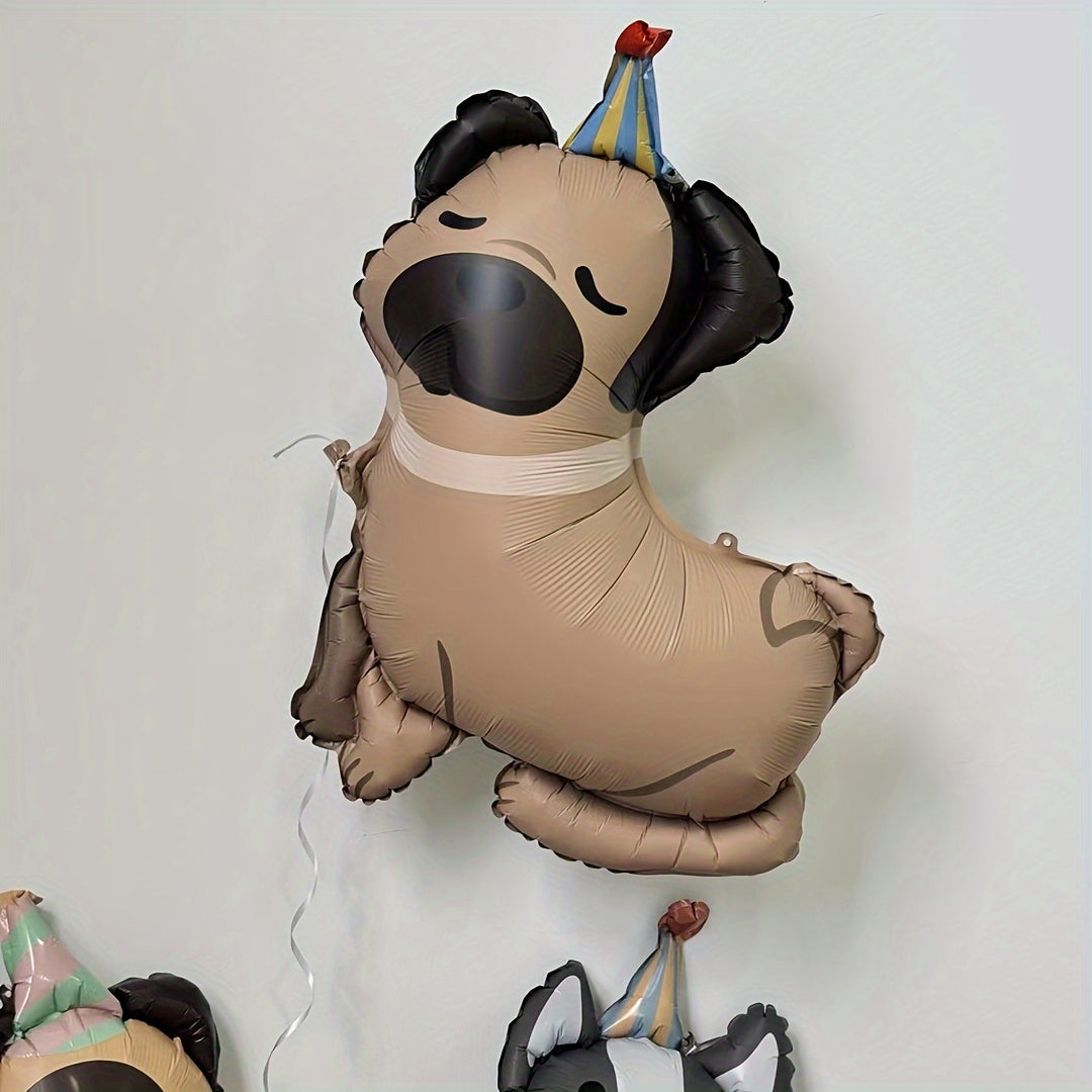 [Dog Birthday Party Balloons] Adorable Pet Birthday Party Balloons - Dachshund, Dalmatian, Husky & Bichon Designs with Stand-Up Feature - Perfect for Dog Lovers' Celebrations, Dog Birthday Party Supplies