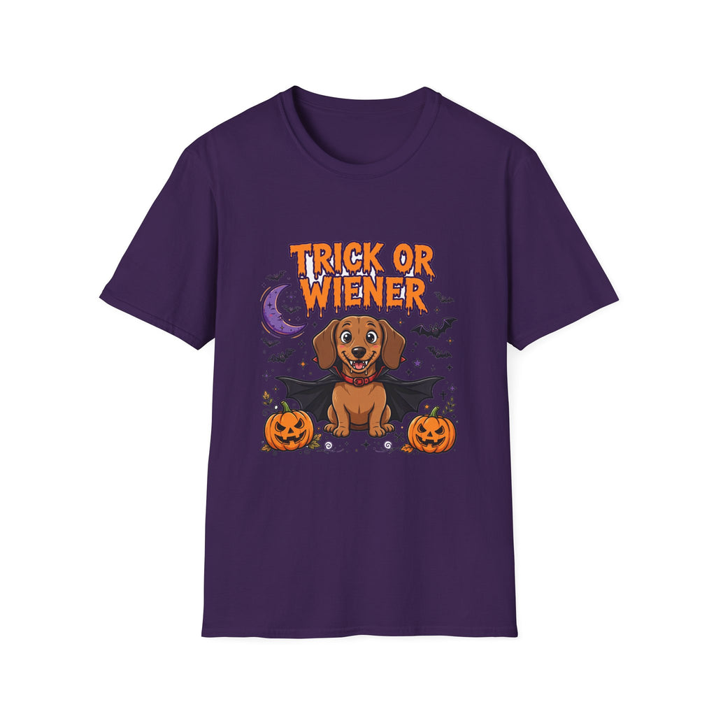 Trick or Wiener T-Shirt | Vampire Dachshund Halloween Graphic Tee