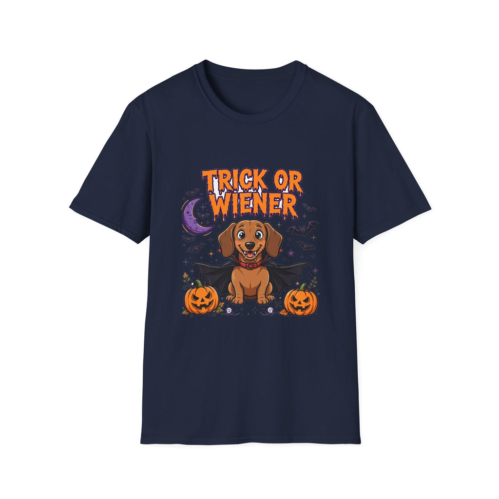 Trick or Wiener T-Shirt | Vampire Dachshund Halloween Graphic Tee