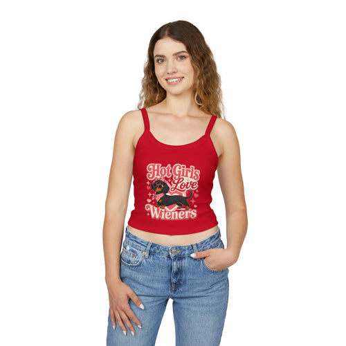 "Hot Girls Love Wieners" Spaghetti Strap Tank Top