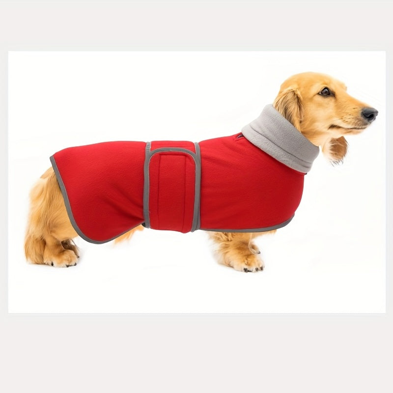 CozyDach Winter Parka – Ultra-Soft Fleece-Lined Dachshund Coat with High-Collar & Adjustable Safety Straps