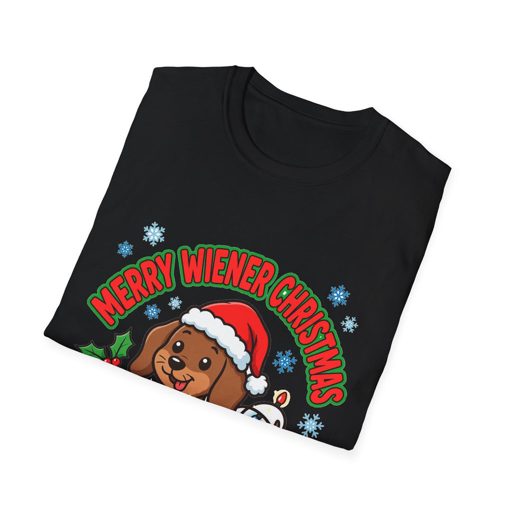 Merry Wiener Christmas T-Shirt | Santa Dachshund Holiday Graphic Tee