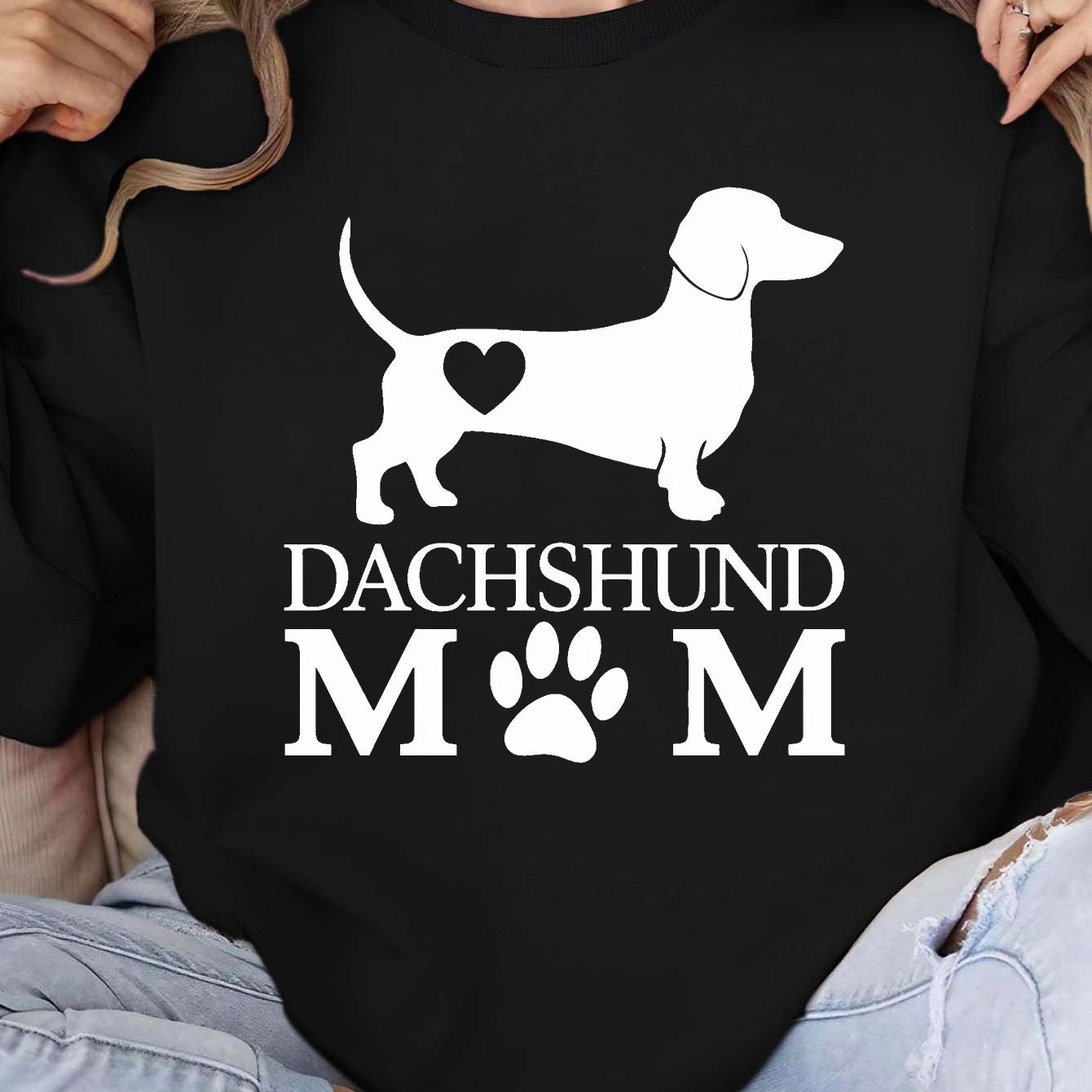 DACHSHUND MOM women's sweatshirts