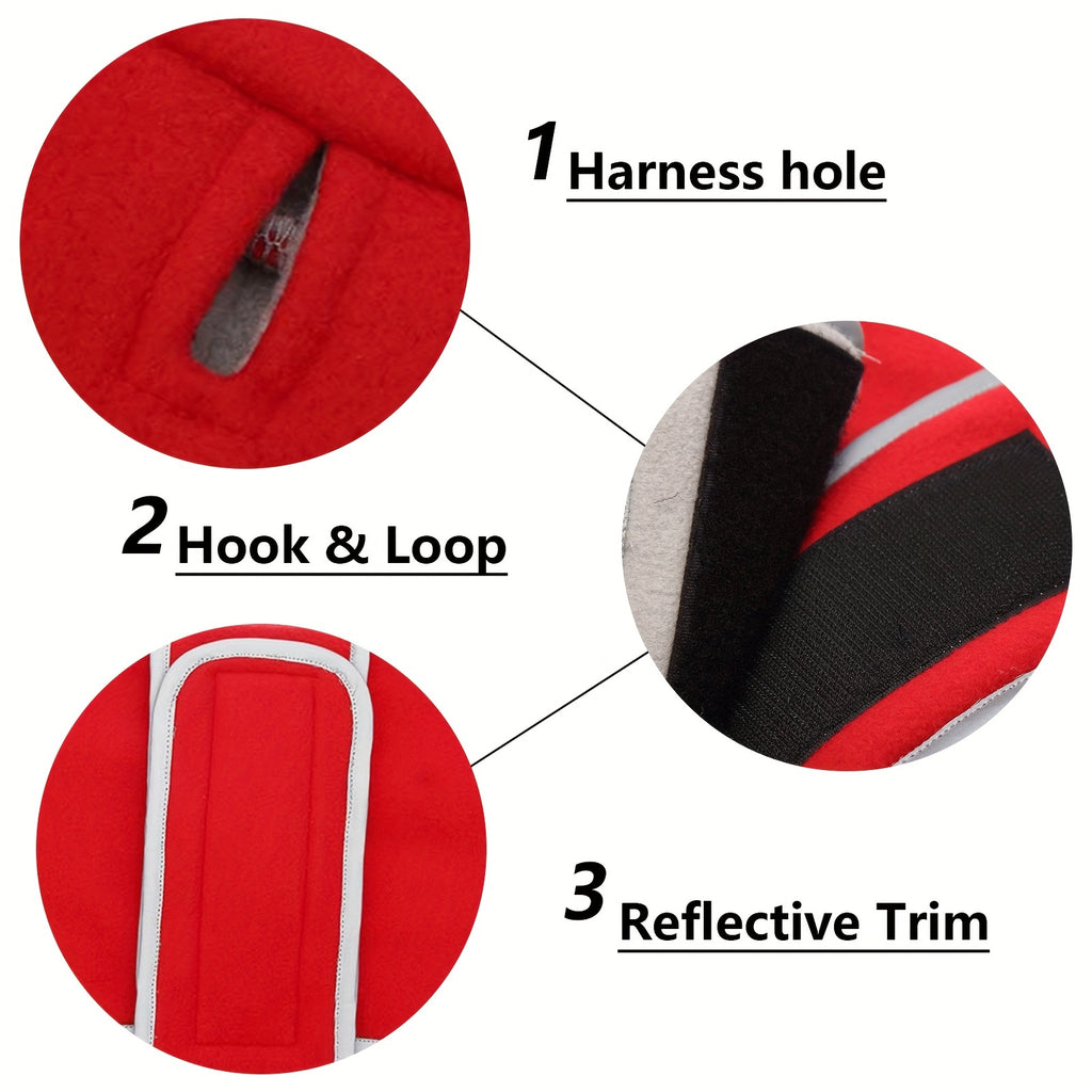 CozyDach Winter Parka – Ultra-Soft Fleece-Lined Dachshund Coat with High-Collar & Adjustable Safety Straps