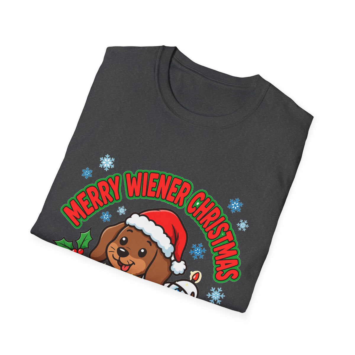 Merry Wiener Christmas T-Shirt | Santa Dachshund Holiday Graphic Tee
