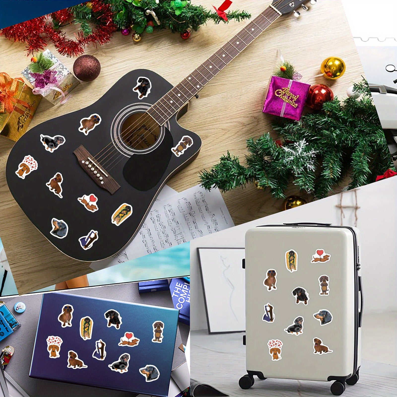 Dachshund Dog Sticker Roll – 500 Count Premium Vinyl Decals for Laptops, Water Bottles, and Gifting