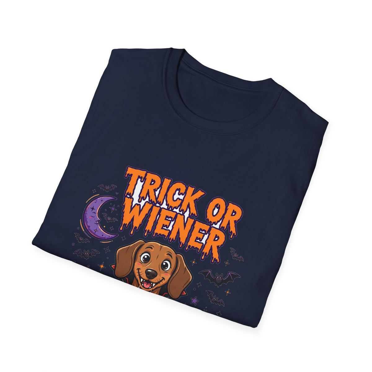 Trick or Wiener T-Shirt | Vampire Dachshund Halloween Graphic Tee