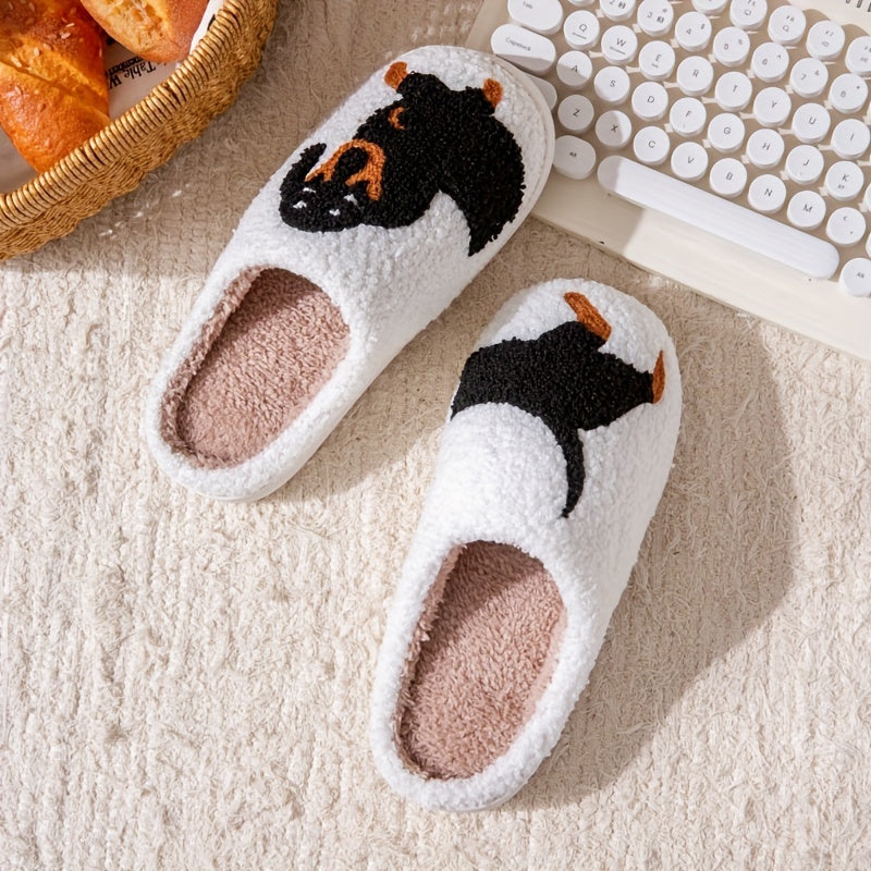 Cozy Cartoon Dachshund Slippers - Ultra-Soft Sole Platform, Plush Lined, Non-Slip, Comfortable, Warm, and Relaxing Footwear for Home, Lounge, or Leisure - Perfect for Casual Wear