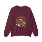 Merry Wiener Christmas Sweatshirt | Santa Dachshund Holiday Crewneck