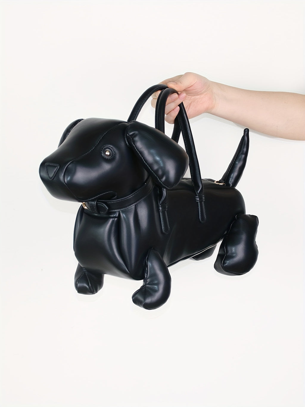 2024 New Fashionable Cartoon Dachshund Dog Handbag - Lightweight, Large Capacity, Soft PU Leather, Zip Closure, Polyester Lining, Guards on Edges, Made in Guangzhou