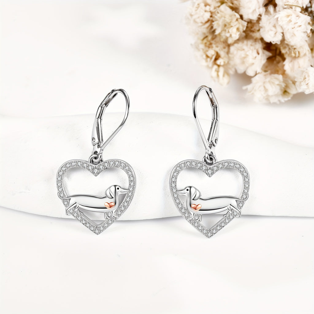 Dachshund Earrings For Women 925 Sterling Sliver Weiner Dog Earrings Dachshund Jewelry