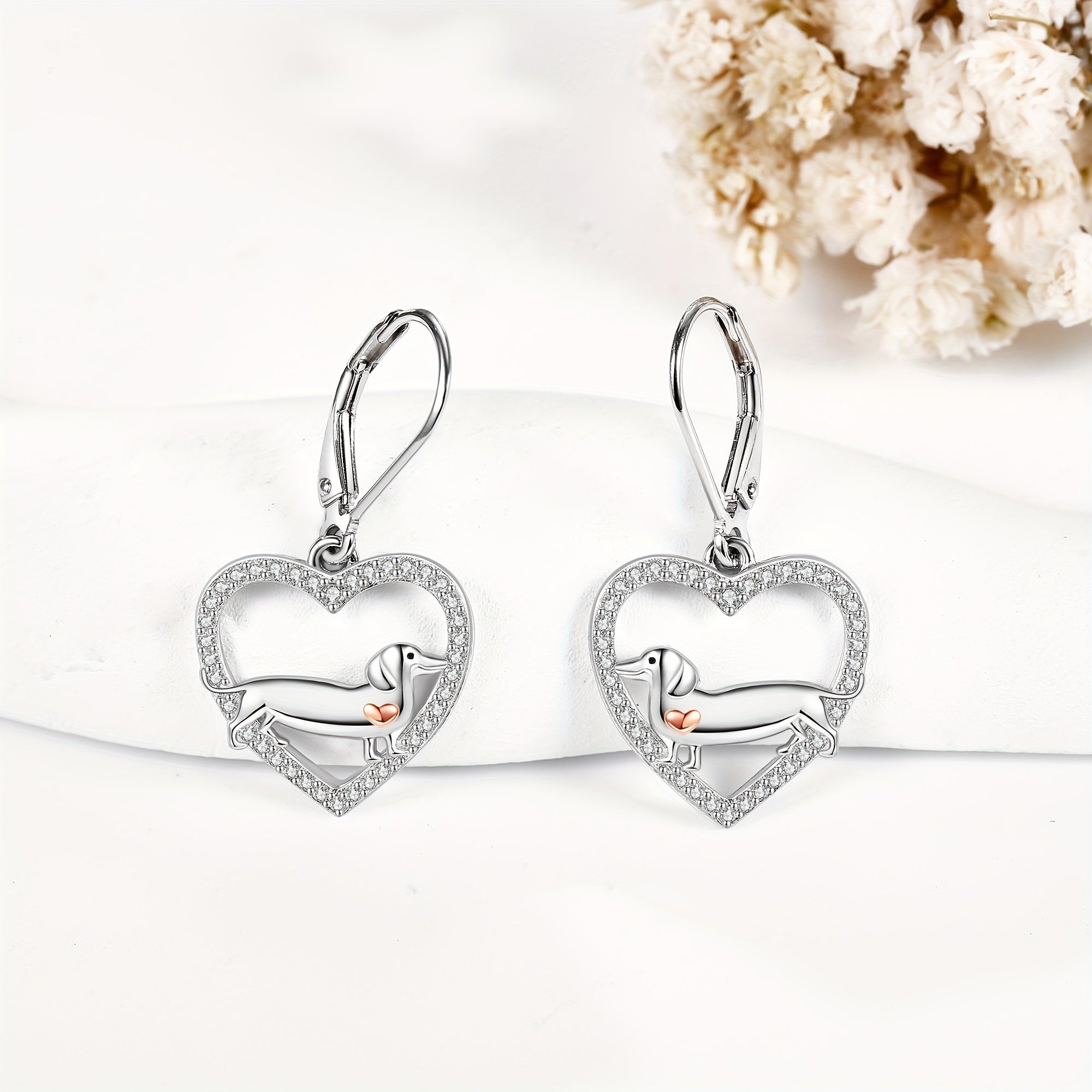 Dachshund Earrings For Women 925 Sterling Sliver Weiner Dog Earrings Dachshund Jewelry