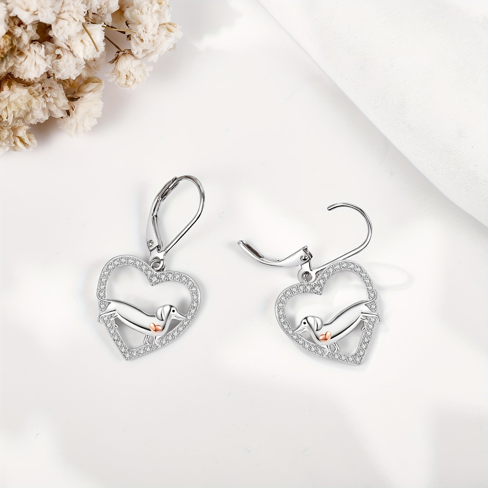 Dachshund Earrings For Women 925 Sterling Sliver Weiner Dog Earrings Dachshund Jewelry