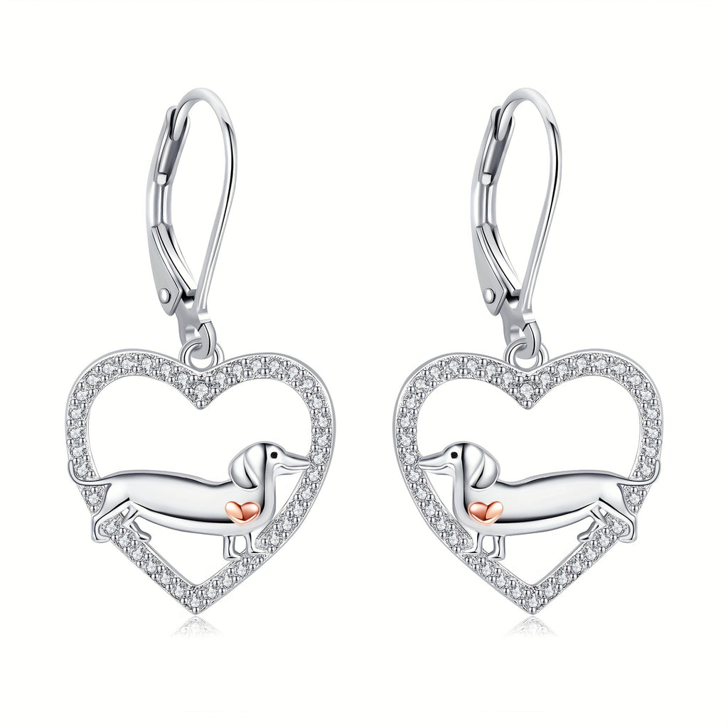 Dachshund Earrings For Women 925 Sterling Sliver Weiner Dog Earrings Dachshund Jewelry
