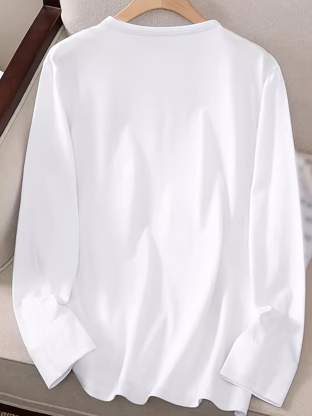 1pc Women'S Casual Long Sleeve T-Shirt with "Weenie Mom" Dachshund Print, Polyester Crew Neck Top for Spring & Fall, Regular Fit Letter Print Tee