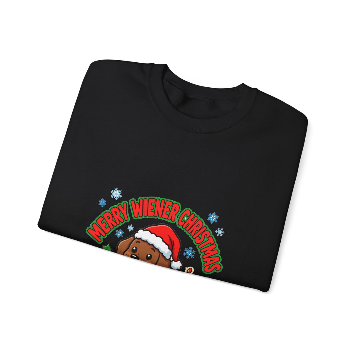 Merry Wiener Christmas Sweatshirt | Santa Dachshund Holiday Crewneck