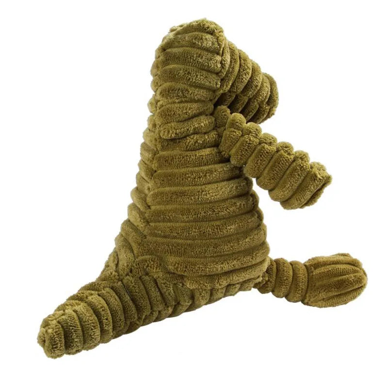 Classic Corduroy Critter Dog Toy – Durable Squeaky Plush for Teething & Play