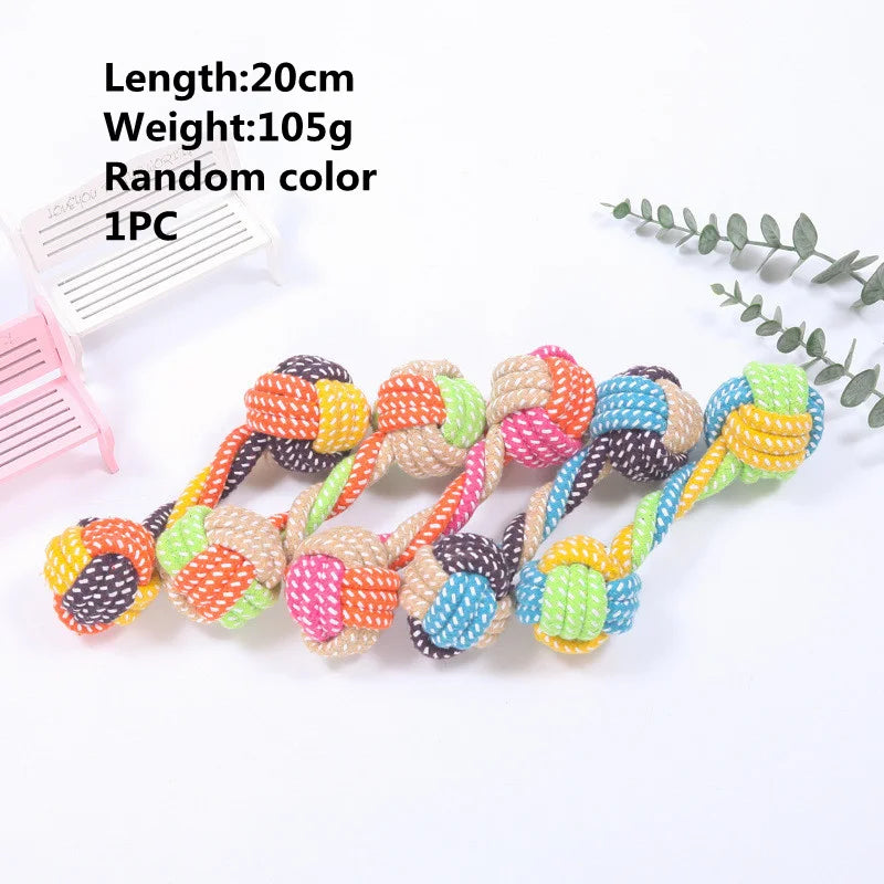 Tough-Tug Cotton Rope Dog Toy – Durable Interactive Chew & Dental Cleaner