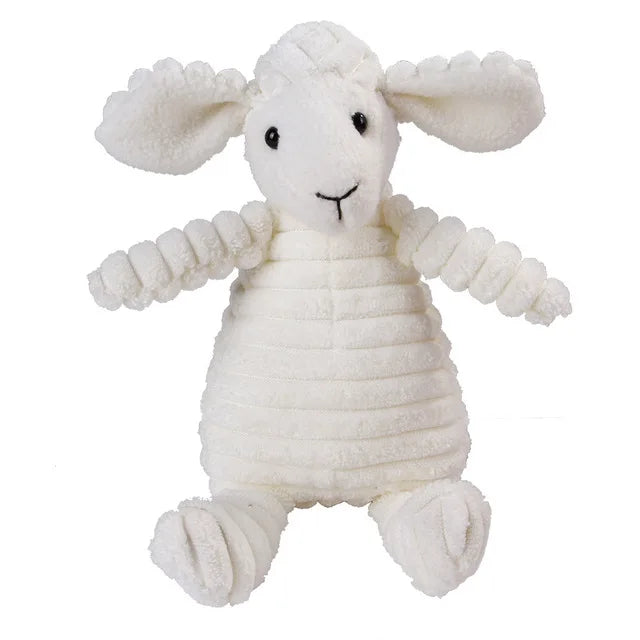 Classic Corduroy Critter Dog Toy – Durable Squeaky Plush for Small & Medium Dogs