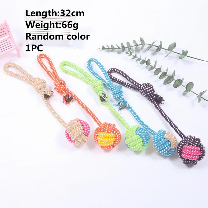 Tough-Tug Cotton Rope Dog Toy – Durable Interactive Chew & Dental Cleaner