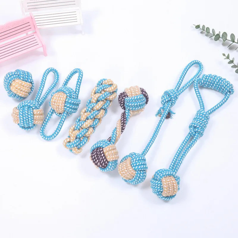 Tough-Tug Cotton Rope Dog Toy – Durable Interactive Chew & Dental Cleaner