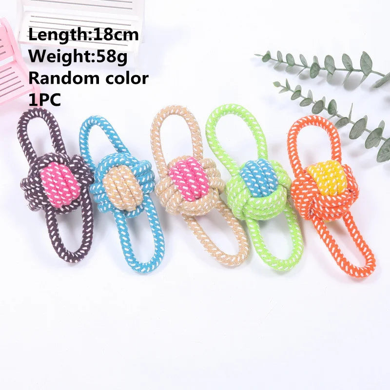 Tough-Tug Cotton Rope Dog Toy – Durable Interactive Chew & Dental Cleaner