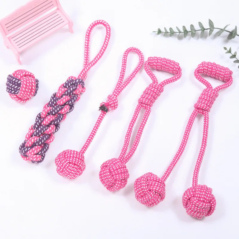 Tough-Tug Cotton Rope Dog Toy – Durable Interactive Chew & Dental Cleaner