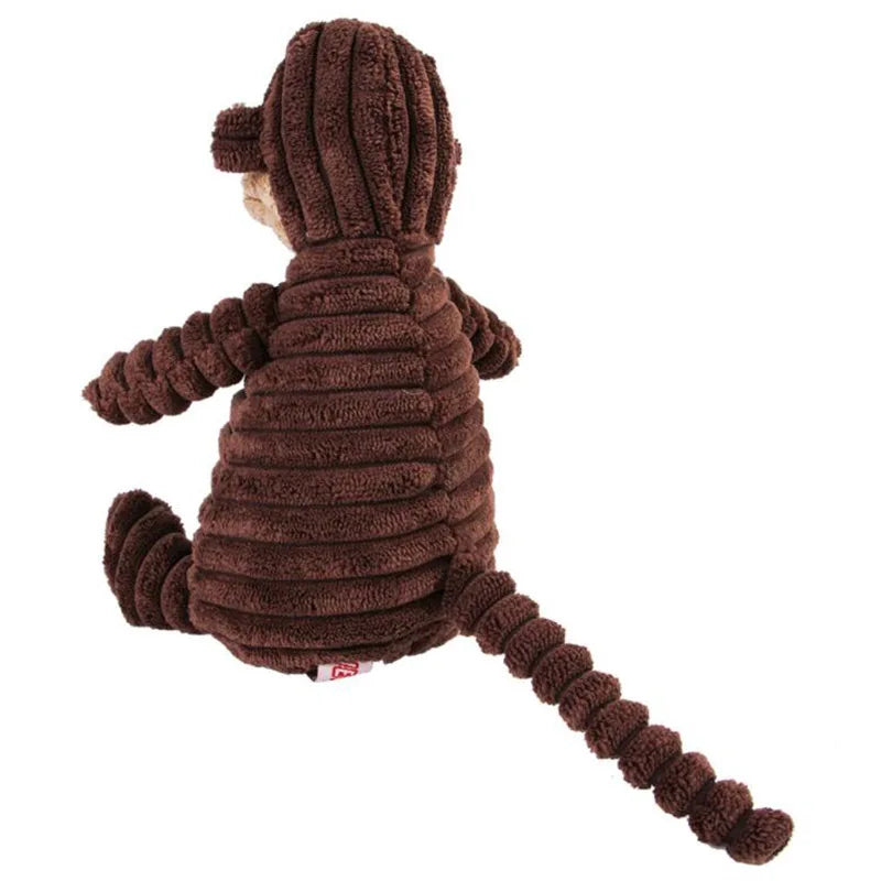 Classic Corduroy Critter Dog Toy – Durable Squeaky Plush for Teething & Play