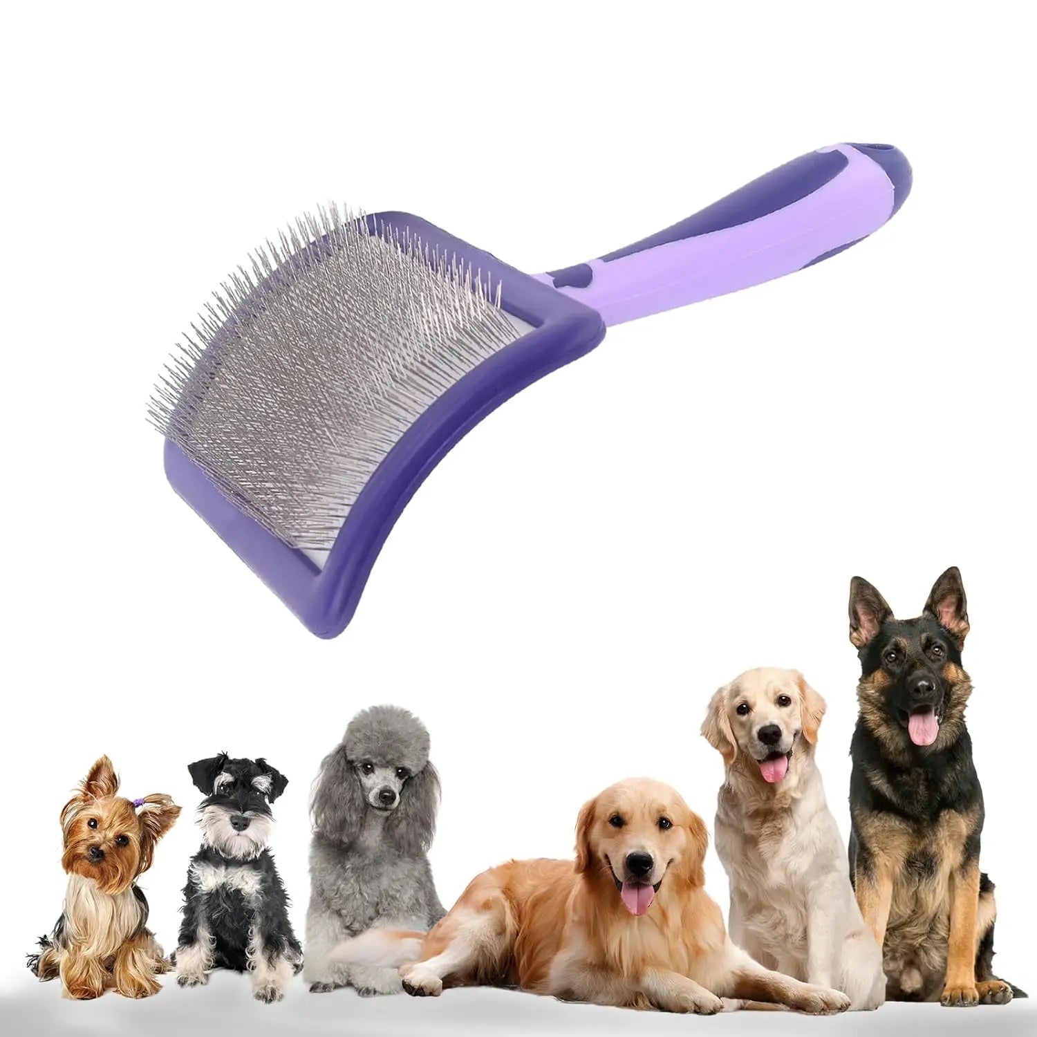 Professional Pet Grooming Brush – Dematting & Detangling Tool for All Hair Types