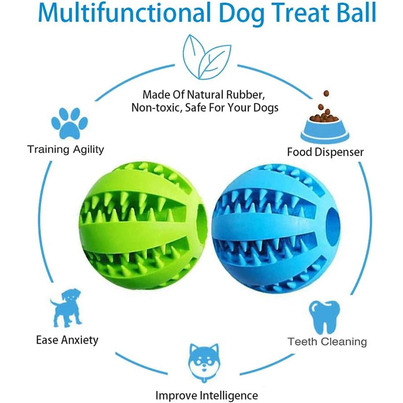 Interactive Dental Treat Ball – Durable Bite-Resistant Rubber Slow Feeder for All Dogs