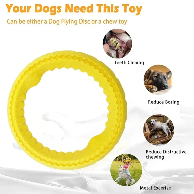 Floating Indestructible Dog Ring – Durable Interactive Fetch & Water Training Toy