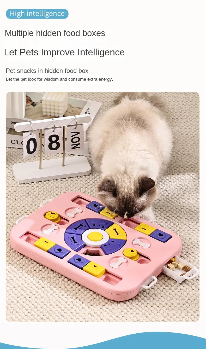 "Brainiac" Interactive Dog Puzzle – Level 2 Enrichment Feeder & Mental Stimulation Toy