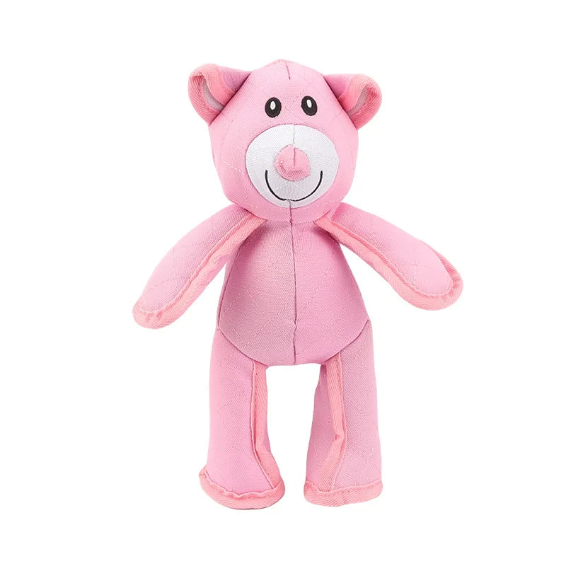 Heavy-Duty Oxford Squeaker Teddy – Rugged Armor-Stitched Toy for Aggressive Chewers