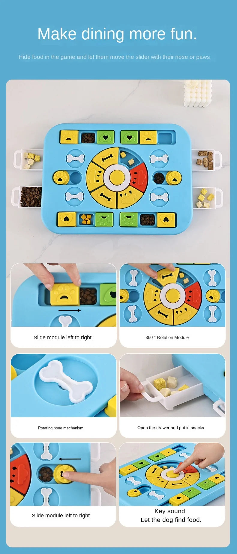"Brainiac" Interactive Dog Puzzle – Level 2 Enrichment Feeder & Mental Stimulation Toy