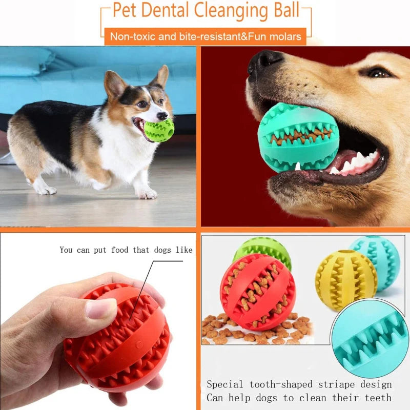 Interactive Dental Treat Ball – Durable Bite-Resistant Rubber Slow Feeder for All Dogs