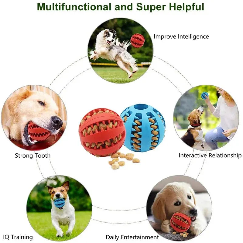 Interactive Dental Treat Ball – Durable Bite-Resistant Rubber Slow Feeder for All Dogs